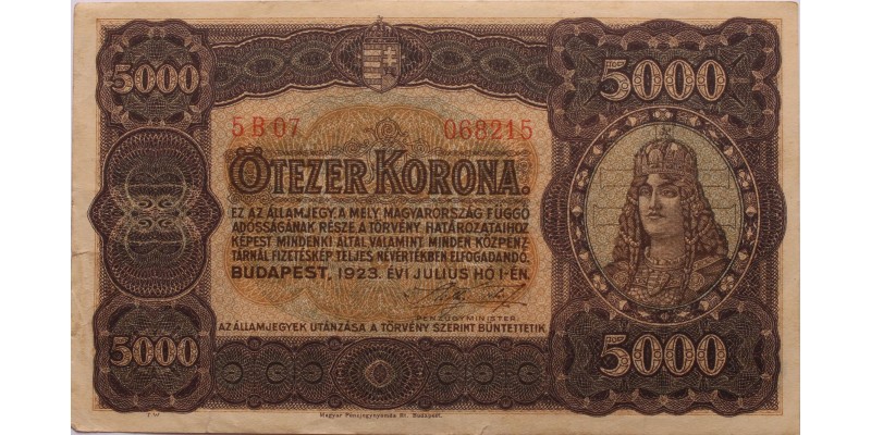 5000 korona 1923